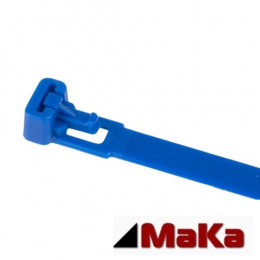 500 Stck Kabelbinder Lsbar 200 x 7,6 mm - Blau