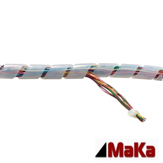 2 Meter Spiralschlauch transparent/ wei - 17 bis 130 mm Durchmesser
