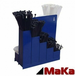 Ordnungsbox Blau Doppelt  - inkl. 1000 Stck Kabelbinder schwarz u wei