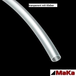 5 Meter Schrumpfschlauch transparent 3:1 mit Kleber   3,2 mm