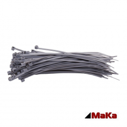 100 Stck = 1 VPE  -  Kabelbinder - 200 x 4,8 mm INDUSTRIEQUALITT Grau