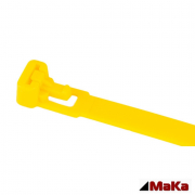 100 Stck Kabelbinder Lsbar 200 x 7,6 mm - Gelb