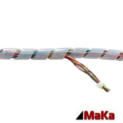 1 Meter Spiralschlauch transparent/ wei 7 bis 20 mm Durchmesser