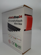 Spenderbox  19,1 > 6,4 mm    Lnge: 8 Meter - Mini Box Schrumpfschlauch rot 3:1 mit Kleber