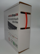 Spenderbox  3,2 > 1,06 mm    Lnge: 15 Meter - Mini Box Schrumpfschlauch rot 3:1 mit Kleber