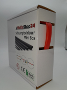 Spenderbox  9,5 > 3,2 mm    Lnge: 7 Meter - Mini Box Schrumpfschlauch rot 3:1 mit Kleber