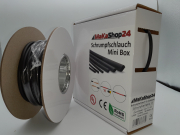 Spenderbox  3,2 > 1,06 mm    Lnge: 15 Meter - Mini Box Schrumpfschlauch schwarz 3:1 mit Kleber