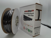 Spenderbox  4,8 > 1,6 mm    Lnge: 12 Meter - Mini Box Schrumpfschlauch schwarz 3:1 mit Kleber