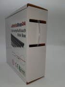 Spenderbox  3,2 > 1,06 mm Lnge: 15 Meter - Mini Box Schrumpfschlauch transparent 3:1 mit Kleber