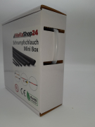 Spenderbox  6,4 > 2,1 mm  Lnge: 10 Meter - Mini Box Schrumpfschlauch transparent 3:1 mit Kleber