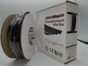 Spenderbox  9,5 > 3,2 mm    Lnge: 7 Meter - Mini Box Schrumpfschlauch schwarz 3:1 mit Kleber