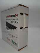 Spenderbox  7,9 > 2,6 mm    Lnge: 8 Meter - Mini Box Schrumpfschlauch wei 3:1 mit Kleber