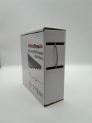 Spenderbox  1,6 > 0,8 mm    Lnge: 25 Meter - Mini Box Schrumpfschlauch grau 2:1 ohne Kleber