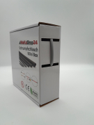 Spenderbox  4,8 > 2,4 mm    Lnge: 20 Meter - Mini Box Schrumpfschlauch grau 2:1 ohne Kleber