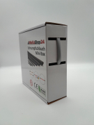 Spenderbox  6,4 > 3,2 mm    Lnge: 15 Meter - Mini Box Schrumpfschlauch grau 2:1 ohne Kleber