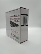 Spenderbox  9,5 > 4,8 mm    Lnge: 15 Meter - Mini Box Schrumpfschlauch grau 2:1 ohne Kleber