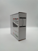 Spenderbox  1,2 > 0,6 mm    Lnge: 25 Meter - Mini Box Schrumpfschlauch grau 2:1 ohne Kleber