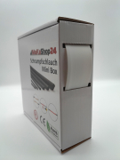 Spenderbox  25,4 > 12,7 mm    Lnge: 10 Meter - Mini Box Schrumpfschlauch wei 2:1 ohne Kleber