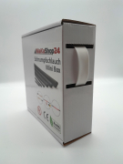 Spenderbox  12,7 > 6,4 mm    Lnge: 15 Meter - Mini Box Schrumpfschlauch wei 2:1 ohne Kleber