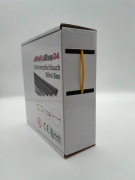 Spenderbox  2,4 > 1,2 mm    Lnge: 25 Meter - Mini Box Schrumpfschlauch gelb 2:1 ohne Kleber
