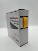 Spenderbox  12,7 > 6,4 mm    Lnge: 15 Meter - Mini Box Schrumpfschlauch gelb 2:1 ohne Kleber