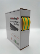 Spenderbox  25,4 > 12,7 mm    Lnge: 10 Meter - Mini Box Schrumpfschlauch schwarz 2:1 ohne Kleber