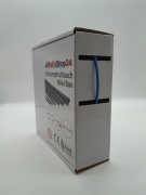 Spenderbox  2,4 > 1,2 mm    Lnge: 25 Meter - Mini Box Schrumpfschlauch blau 2:1 ohne Kleber