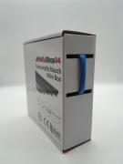 Spenderbox  6,4 > 3,2 mm    Lnge: 15 Meter - Mini Box Schrumpfschlauch blau 2:1 ohne Kleber