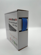 Spenderbox  16,0 > 8,0 mm    Lnge: 12 Meter - Mini Box Schrumpfschlauch blau 2:1 ohne Kleber