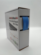 Spenderbox  19,1 > 9,5 mm    Lnge: 10 Meter - Mini Box Schrumpfschlauch blau 2:1 ohne Kleber