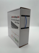 Spenderbox  1,6 > 0,8 mm    Lnge: 25 Meter - Mini Box Schrumpfschlauch blau 2:1 ohne Kleber