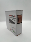 Spenderbox  19,1 > 9,5 mm    Lnge: 10 Meter - Mini Box Schrumpfschlauch braun 2:1 ohne Kleber