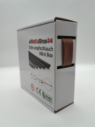 Spenderbox  16,0 > 8,0 mm    Lnge: 12 Meter - Mini Box Schrumpfschlauch braun 2:1 ohne Kleber
