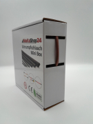 Spenderbox  4,8 > 2,4 mm    Lnge: 20 Meter - Mini Box Schrumpfschlauch braun 2:1 ohne Kleber