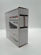 Spenderbox  2,4 > 1,2 mm    Lnge: 25 Meter - Mini Box Schrumpfschlauch braun 2:1 ohne Kleber