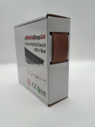 Spenderbox  25,4 > 12,7 mm    Lnge: 10 Meter - Mini Box Schrumpfschlauch braun 2:1 ohne Kleber