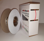 Spenderbox  1,6 > 0,8 mm    Lnge: 25 Meter - Mini Box Schrumpfschlauch rot 2:1 ohne Kleber