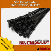 500 Stck = 5 VPE -Kabelbinder - 720 x 12,6 mm INDUSTRIEQUALITT schwarz
