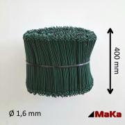 400 x 1,6 mm - grün - Drilldraht  Betonbindedraht   1000 Stück