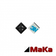 100 Stck Klebesockel 12 x 12 mm schwarz fr Kabelbinder bis 2,5 mm  mit 3M Kleber