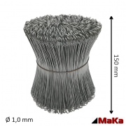 150 x 1,0 mm - verzinkt - Drilldraht  Betonbindedraht   1000 Stck